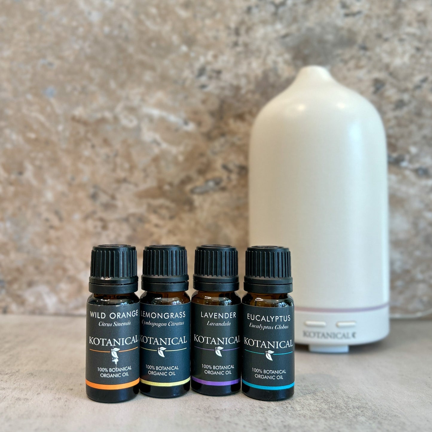 Essential Oil Diffuser Bundle (White Diffuser)