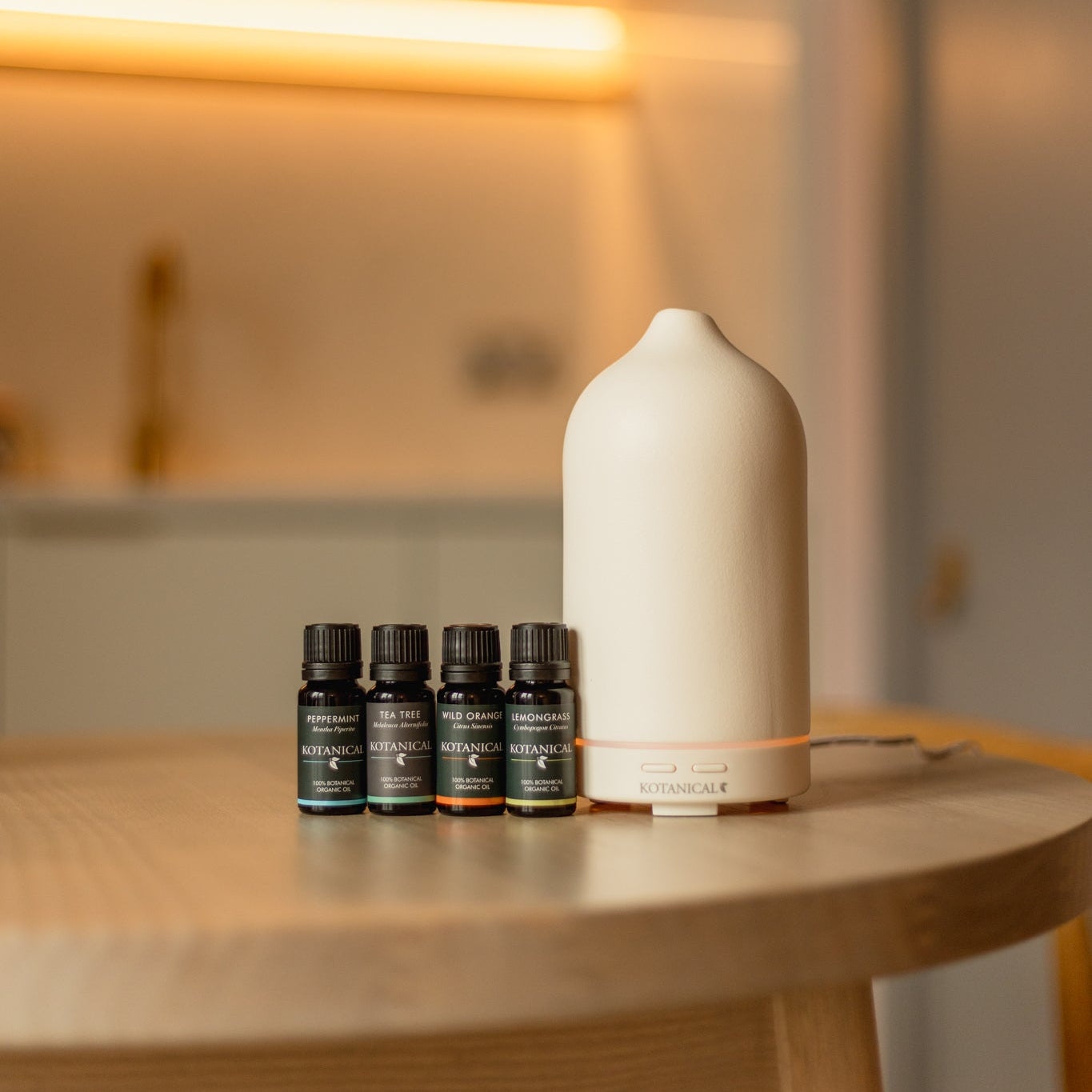 Essential Oil Diffuser Bundle (White Diffuser)