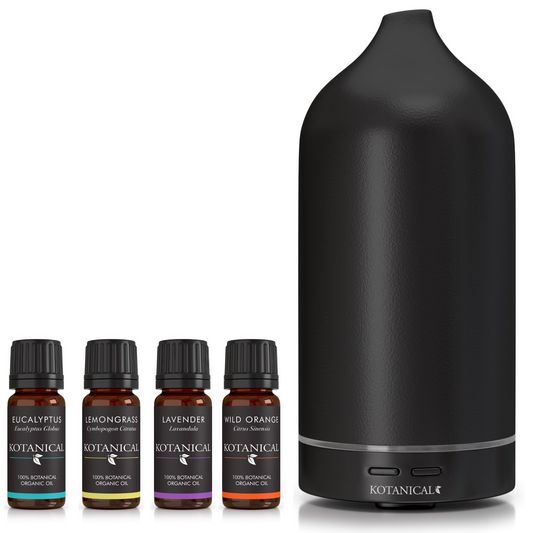 Essential Oil Diffuser Bundle (Black Diffuser)