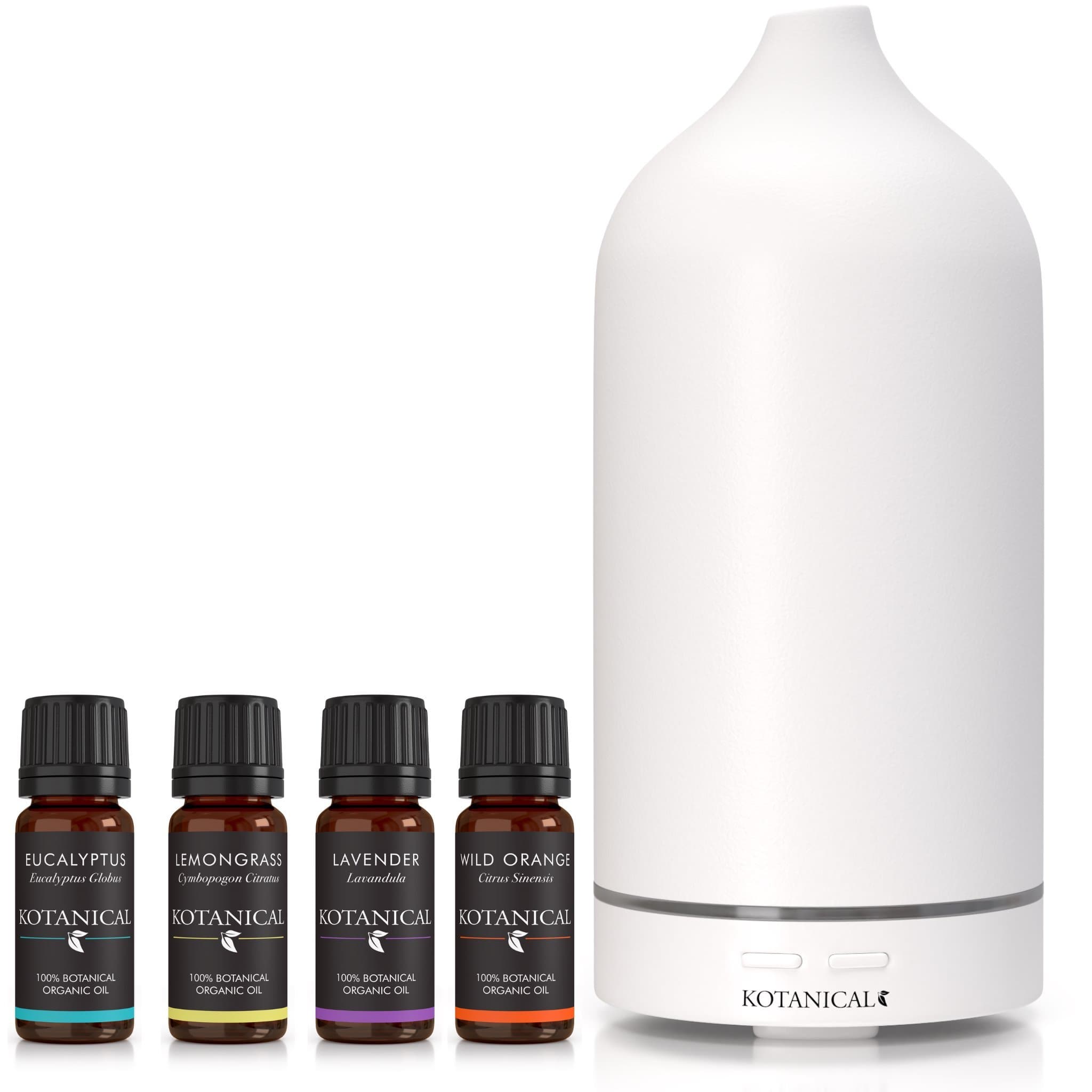 Essential Oil Diffuser Bundle (White Diffuser) – Kotanical
